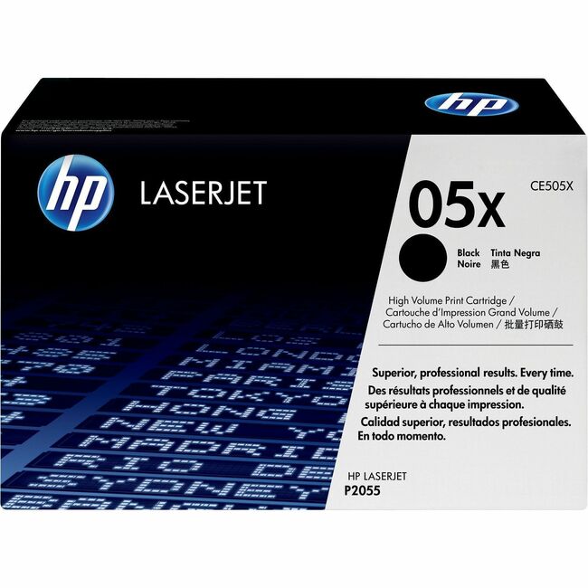 HP I CE505X HP 05X (CE505X) Original High Yield Laser Toner Cartridge - Single Pack - Black - 1 Each