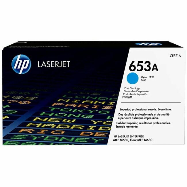 HP I CF321A HP 653A (CF321A) Original Laser Toner Cartridge - Single Pack - Cyan - 1 Each