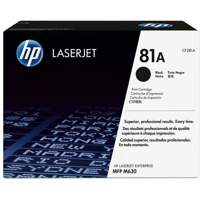 HP I CF281A HP 81A (CF281A) Original Laser Toner Cartridge - Single Pack - Black - 1 Each