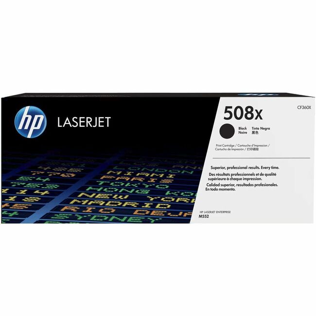 HP I CF360X HP 508X (CF360X) Original High Yield Laser Toner Cartridge - Single Pack - Black - 1 Each