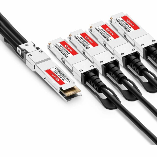 Accortec Incorporated QDD-4X100G-3M-ACC Accortec 400G DAC Breakout 4x100G Juniper Compatible- 3M - Data Supplies QDD-4X100G-3M-ACC